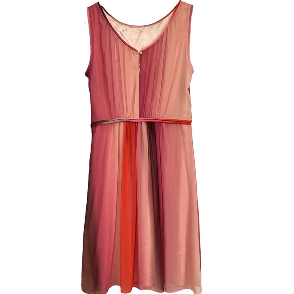 Boden Maria Ombre Chiffon Dress | Size 10. Pinks and Orange hues. - Picture 8 of 12